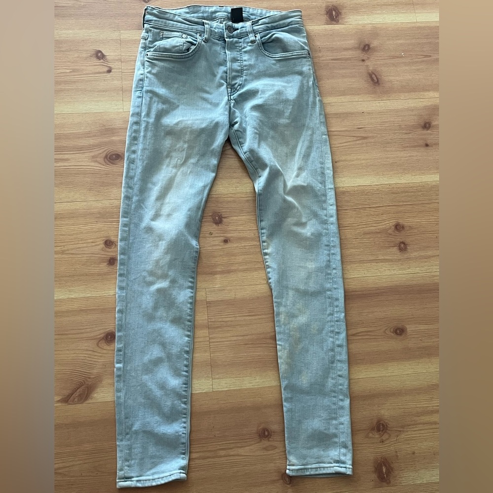 Mens H&M Black Denim Jeans Size 30 Skinny Coupe Moulante
